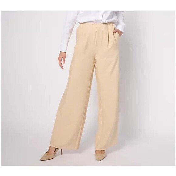 Studio Park x Amy Stran Tall Wide-Leg Pleated Pant Champagne Tall 5X - Picture 1 of 1